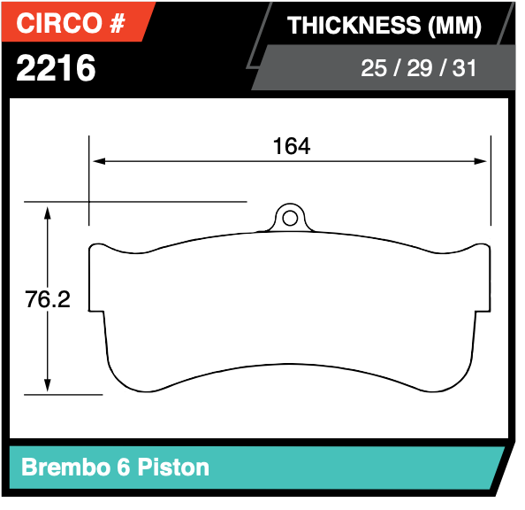 Brembo 6pot GT3 car Front Brake Pads